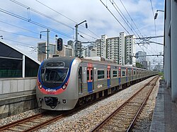 디지털미디어시티역에 출발하고 있는 321C08편성(1차분)